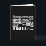 Cool Fun 18th Birthday Party Greatest 18 Year Old Kaart<br><div class="desc">'De meest geweldige fantastische fantastische fantastische geweldige geweldige geweldige geweldige geweldige geweldige geweldige, geweldige, geweldige achttienjarige ter wereld ... .ever!" is een cool modern geschenk voor leuke achttienjarigen : voorgesteld in een combinatie van altijd modieus zwart en klassiek, stijlvol wit in een stedenrots en rolattitute van lettertypen en meer lettertypen....</div>