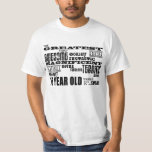 Cool Fun 18th Birthday Party Greatest 18 Year Old T-shirt<br><div class="desc">'De meest geweldige fantastische fantastische fantastische geweldige geweldige geweldige geweldige geweldige geweldige geweldige, geweldige, geweldige achttienjarige ter wereld ... .ever!" is een cool modern geschenk voor leuke achttienjarigen : voorgesteld in een combinatie van altijd modieus zwart en klassiek, stijlvol wit in een stedenrots en rolattitute van lettertypen en meer lettertypen....</div>