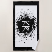 Cool Fun Black White Monogram Modern Strandlaken (Voorkant)