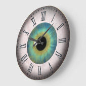 Cool Fun Blue Eye Eyeball Roman Large Grote Klok (Hoek)