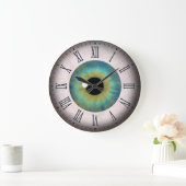 Cool Fun Blue Eye Eyeball Roman Large Grote Klok (Huis)