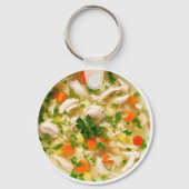 Cool Fun Chicken Noodle Soup Theme Sleutelhanger (Voorkant)