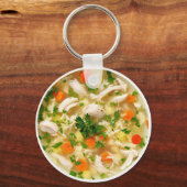 Cool Fun Chicken Noodle Soup Theme  Sleutelhanger (Voorkant)