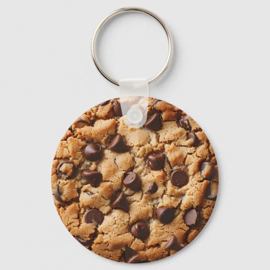 Cool Fun Chocolate Chip Cookie Theme  Sleutelhanger (Voorkant)