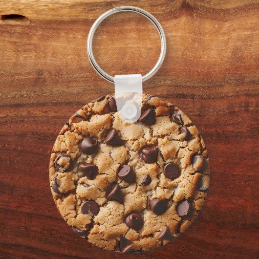 Cool Fun Chocolate Chip Cookie Theme Sleutelhanger (Voorkant)