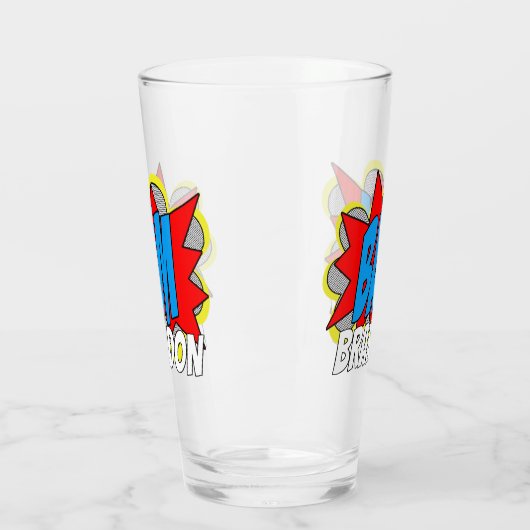 Cool Fun Comic Book Pop Art Style BAM! Glas (Links)