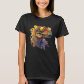 Cool fun dinosaur raptor with sunglasses  5 t-shirt (Voorkant)