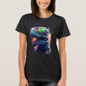 Cool fun dinosaur Rex with sunglasses T-shirt (Voorkant)