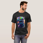 Cool fun dinosaur Rex with sunglasses T-shirt (Voorkant volledig)