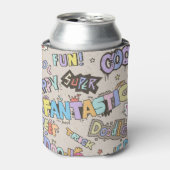Cool Fun Doodle Lettering Blikjeskoeler (Blikje Voorkant)