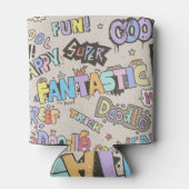 Cool Fun Doodle Lettering Blikjeskoeler (Achterkant)