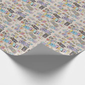 Cool Fun Doodle Lettering  Cadeaupapier (Hoek)