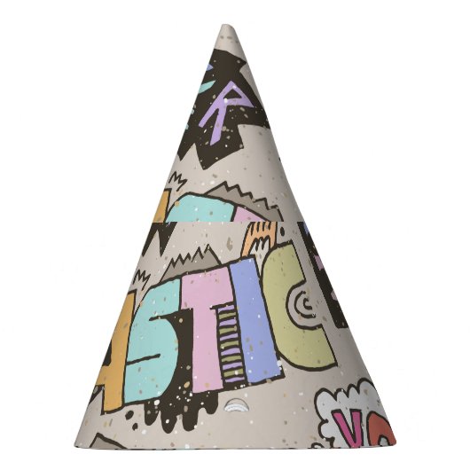 Cool Fun Doodle Lettering Feesthoedjes (Rechts)