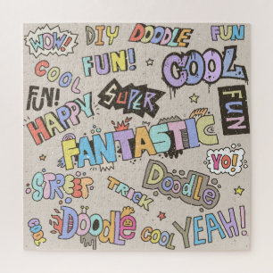 Cool Fun Doodle Lettering Legpuzzel