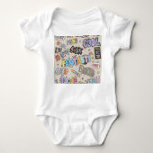 Cool Fun Doodle Lettering  Romper (Voorkant)