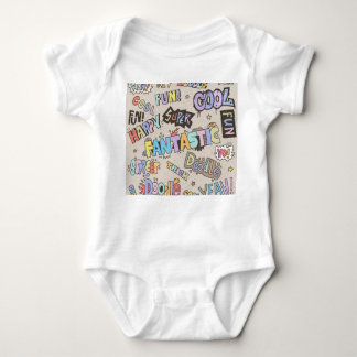 Cool Fun Doodle Lettering  Romper