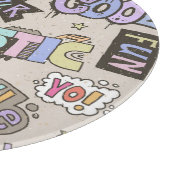 Cool Fun Doodle Lettering Snijplank (Hoek)