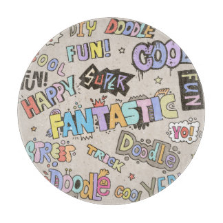 Cool Fun Doodle Lettering  Snijplank