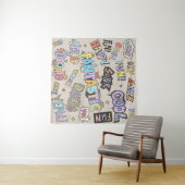 Cool Fun Doodle Lettering Wandkleed (In Situ (horizontaal))