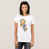 Cool Fun Giraffe Abstracte lijn Art T-shirt (Voorkant volledig)