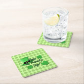 Cool fun Green top hat Shamrocks Patricks Day Kartonnen Onderzetters (Insitu)