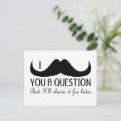Cool fun Ik snor je een vraag Zwart en Wit Briefkaart (Staand voorkant)