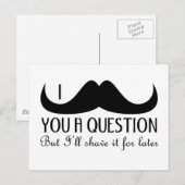 Cool fun Ik snor je een vraag Zwart en Wit Briefkaart (Voorkant / Achterkant)