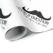 Cool fun Ik snor je een vraag Zwart en Wit Cadeaupapier (Rol Hoek)