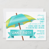 Cool Fun in Sun Summer Party Invitation Kaart (Voorkant)