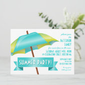 Cool Fun in Sun Summer Party Invitation Kaart (Staand voorkant)