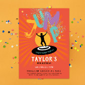 Cool Fun Kleurrijke Trampoline Jump Bounce Party Kaart