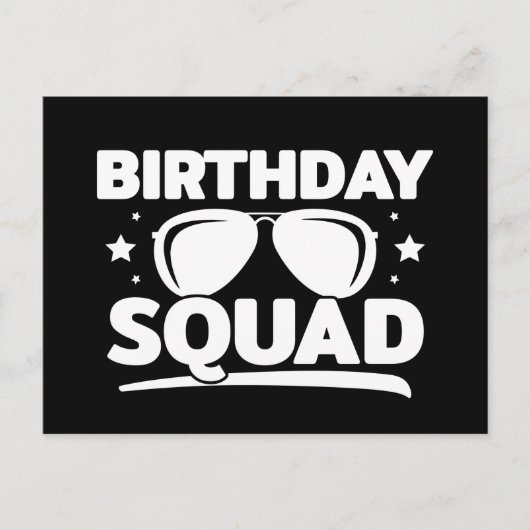 Cool Fun Matching Group Party Crew Verjaardagssele Briefkaart (Voorkant)