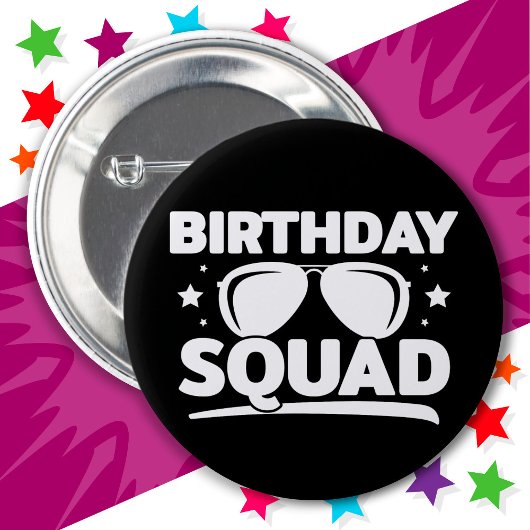 Cool Fun Matching Group Party Crew Verjaardagssele Ronde Button 5,7 Cm