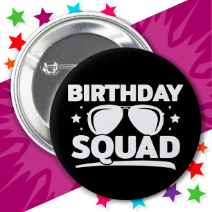 Cool Fun Matching Group Party Crew Verjaardagssele Ronde Button 5,7 Cm