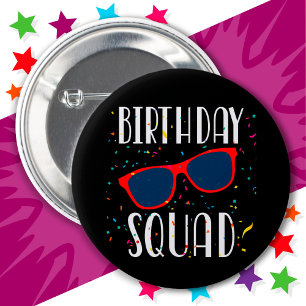 Cool Fun Matching Group Party Crew Verjaardagssele Ronde Button 5,7 Cm