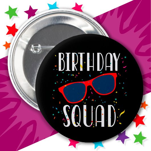 Cool Fun Matching Group Party Crew Verjaardagssele Ronde Button 5,7 Cm