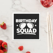 Cool Fun Matching Group Party Crew Verjaardagssele Servet (Insitu)