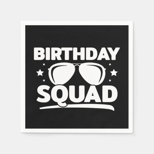 Cool Fun Matching Group Party Crew Verjaardagssele Servet (Voorkant)