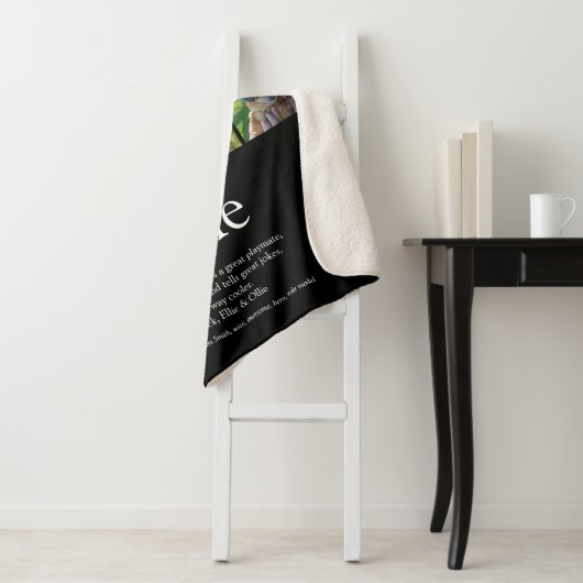 Cool Fun oom Definition Modern Photo Collage Sherpa Deken (In situ)