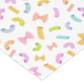 Cool fun pasta macaroni kleurrijk patroon op wit tafelkleed (Gekanteld)