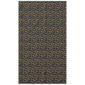 Cool fun pasta macaroni kleurrijk patroon op zwart tafelkleed (Voorkant)