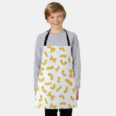 Cool fun pasta macaroni patroon op wit schort (Gedragen)