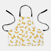 Cool fun pasta macaroni patroon op wit schort (Voorkant)
