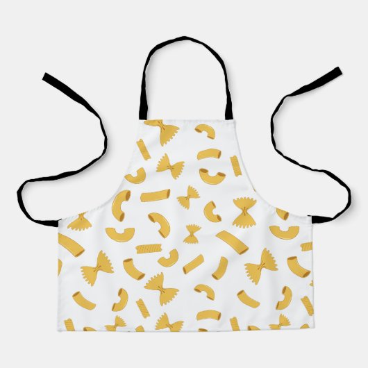 Cool fun pasta macaroni patroon op wit schort (Voorkant)
