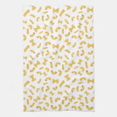 Cool fun pasta macaroni patroon op wit theedoek (Verticaal)