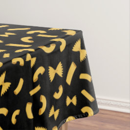 Cool fun pasta macaroni patroon op zwart tafelkleed