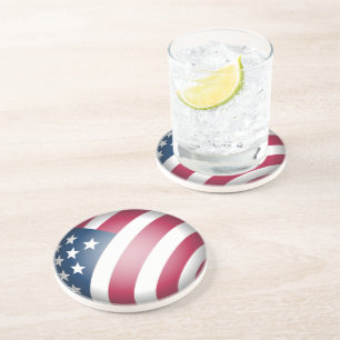 Cool, Fun Patriottische Verenigde Staten van Ameri Zandsteen Onderzetter