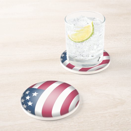 Cool, Fun Patriottische Verenigde Staten van Ameri Zandsteen Onderzetter (Zijkant)