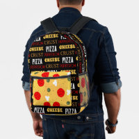 Cool fun pizza pepperoni patroon kaas korst tekst
