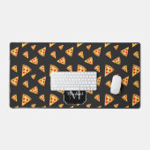 Cool fun pizza plakjes patroon donkergrijs Monogra Bureaumat (Keyboard & Muis)